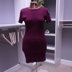 Brandy Melville Maroon Bodycon Dress